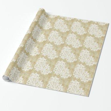White Floral Vintage Wrapping Paper