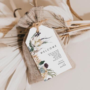 White Floral Wedding Welcome Gift Tags
