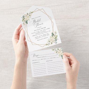 White Flowers, Cream Flowers, Boho,  All In One