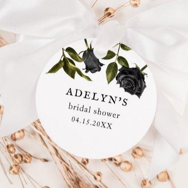 White Gothic Halloween Bridal Shower Favor Tags