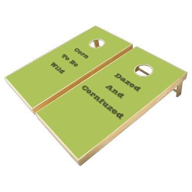 White Grape Green Spring Season Solid Color Cornhole Set