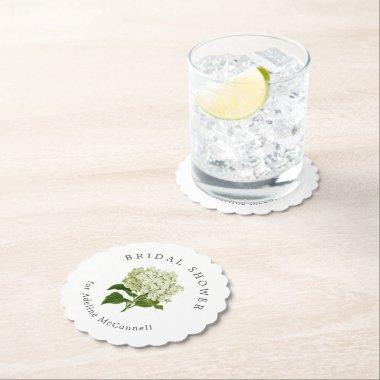 White Hydrangea  Paper Coaster