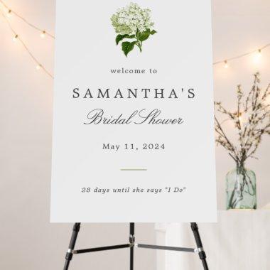 White Hydrangea  Welcome Sign