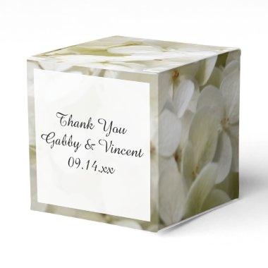 White Hydrangea Floral Wedding Favor Boxes