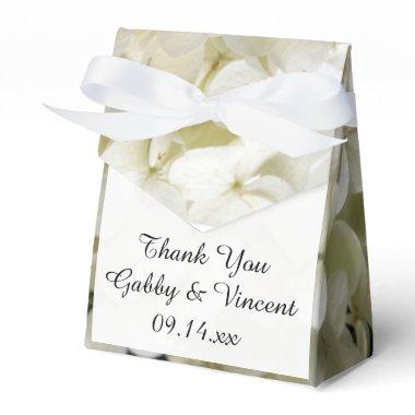 White Hydrangea Floral Wedding Favor Boxes