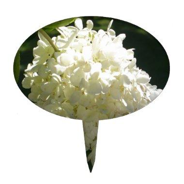 White Hydrangea Flower Cluster Cake Topper