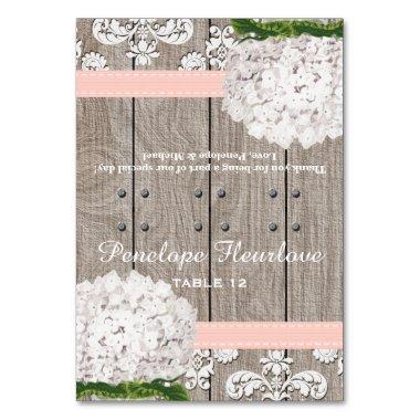 White Hydrangea Pink Ribbon DIY Tent Place