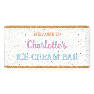 White Ice Cream Banner
