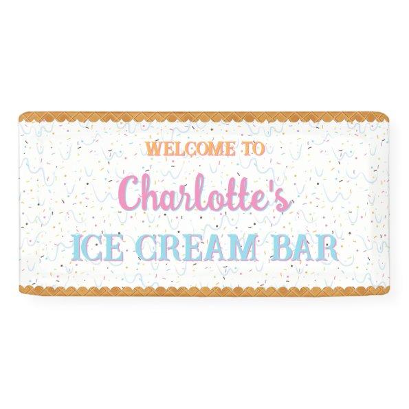 White Ice Cream Banner