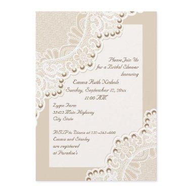 White lace with pearls wedding