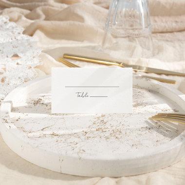 White Modern Script Wedding Folded Place