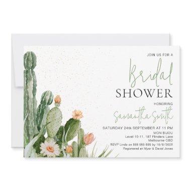 White Orange Floral Cactus Succulent