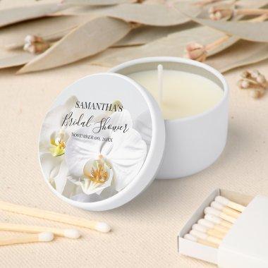 White orchid flower tropical jungle garden summer mini candle favors