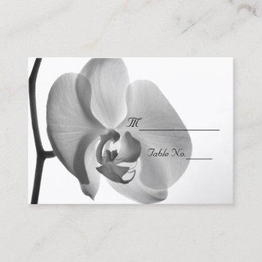 White Orchid Wedding Place Invitations