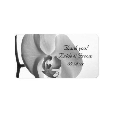 White Orchid Wedding Thank You Favor Tag