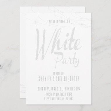 White Party Invitations