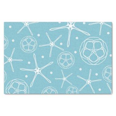 White Pearl Starfish Elegant Wedding  Tissue Paper