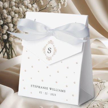 White Pearls  Favor Boxes