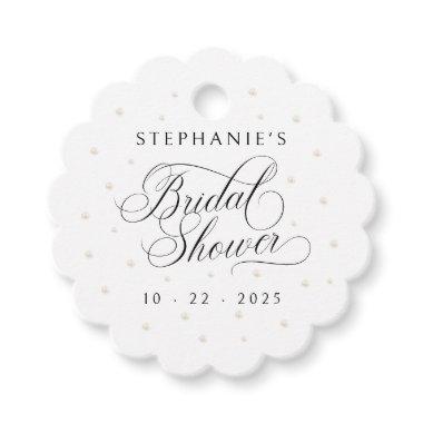 White Pearls  Favor Tags