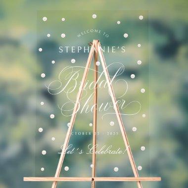 White Pearls  Welcome Acrylic Sign