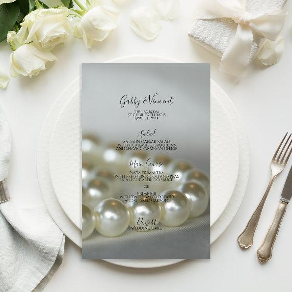 White Pearls Wedding Menu