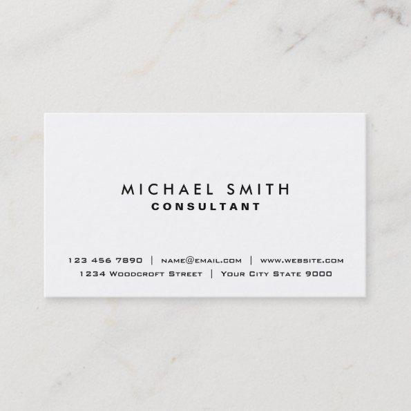 White Professional Plain Elegant Modern Simple Business Invitations