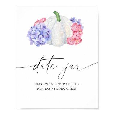 White pumpkin - date night ideas. Date jar bridal Poster