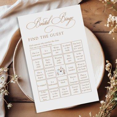 White Pumpkin Find The Guest Bridal Bingo Game