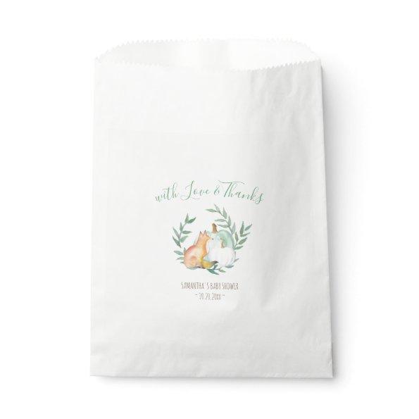 White Pumpkin & Fox Candy Favor Bags