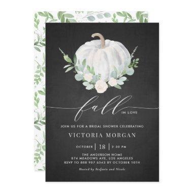 White Pumpkin Rustic Chalkboard Fall