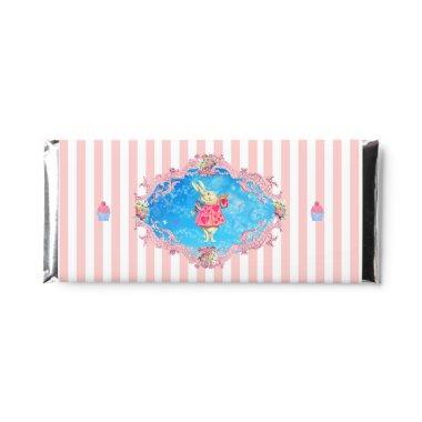 White Rabbit and Hot Air Balloon Tea Party Themed Hershey Bar Favors