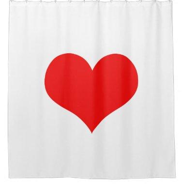 White Red Heart Colorful Bright Cute Decor Custom Shower Curtain