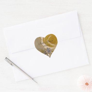 White Rose and Pearls Wedding Envelope Seals