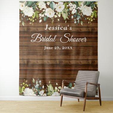 White Rose Bridal Shower Chic Photo Booth Backdrop