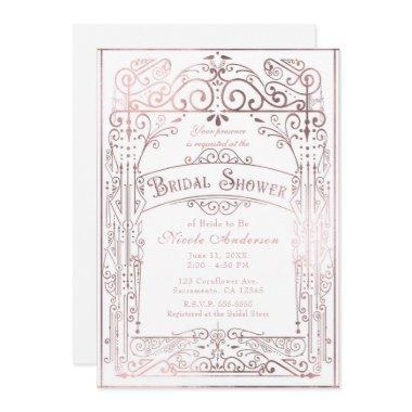 White & Rose Gold Vintage Victorian