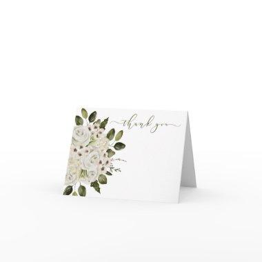 White Rose Thank You Invitations