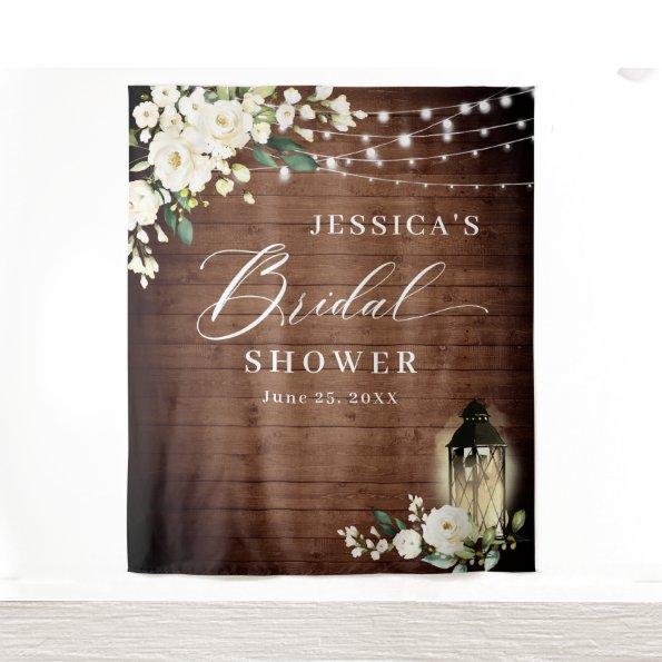 White Roses Lantern Wood  Backdrop