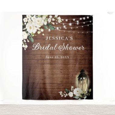White Roses Lantern Wood  Backdrop