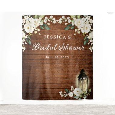 White Roses Lantern Wood  Backdrop