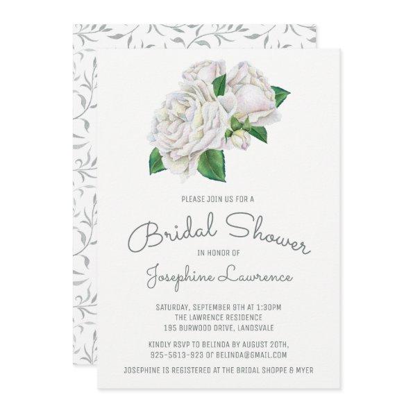 White Roses Watercolor