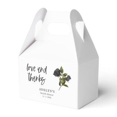 White Rustic Gothic Rose Bridal Shower Favor Boxes