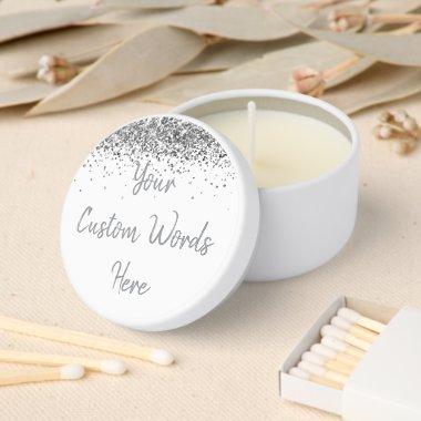 White Silver Birthday Party Anniversary Graduation Mini Candle Favors