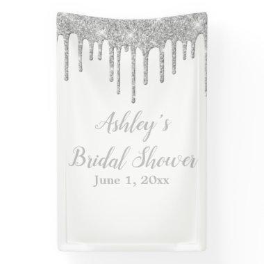 White & Silver  Backdrop Photo Booth Banner