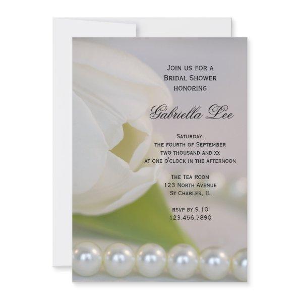 White Tulip Pearls Spring