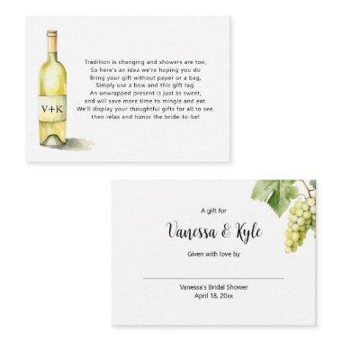 White Wine Bottle display  tag Enclosure