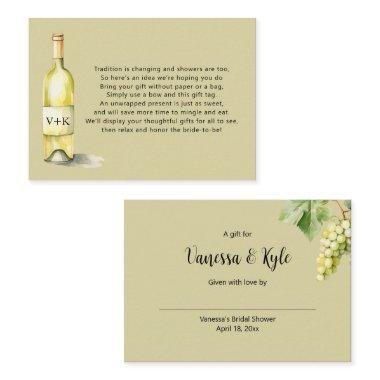 White Wine Bottle display  tag Enclosure