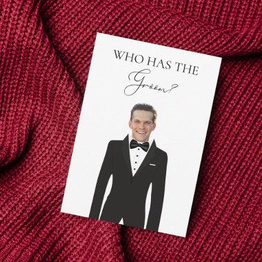 Who Has the Groom Bridal Shower Game Invitations