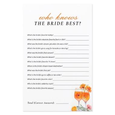 Who Knows Bride Best Aperol Spritz