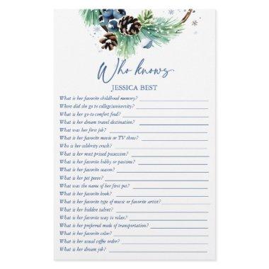 Who knows bride best winter  game stationery