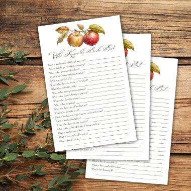 Who knows the bride best apple fall shower game